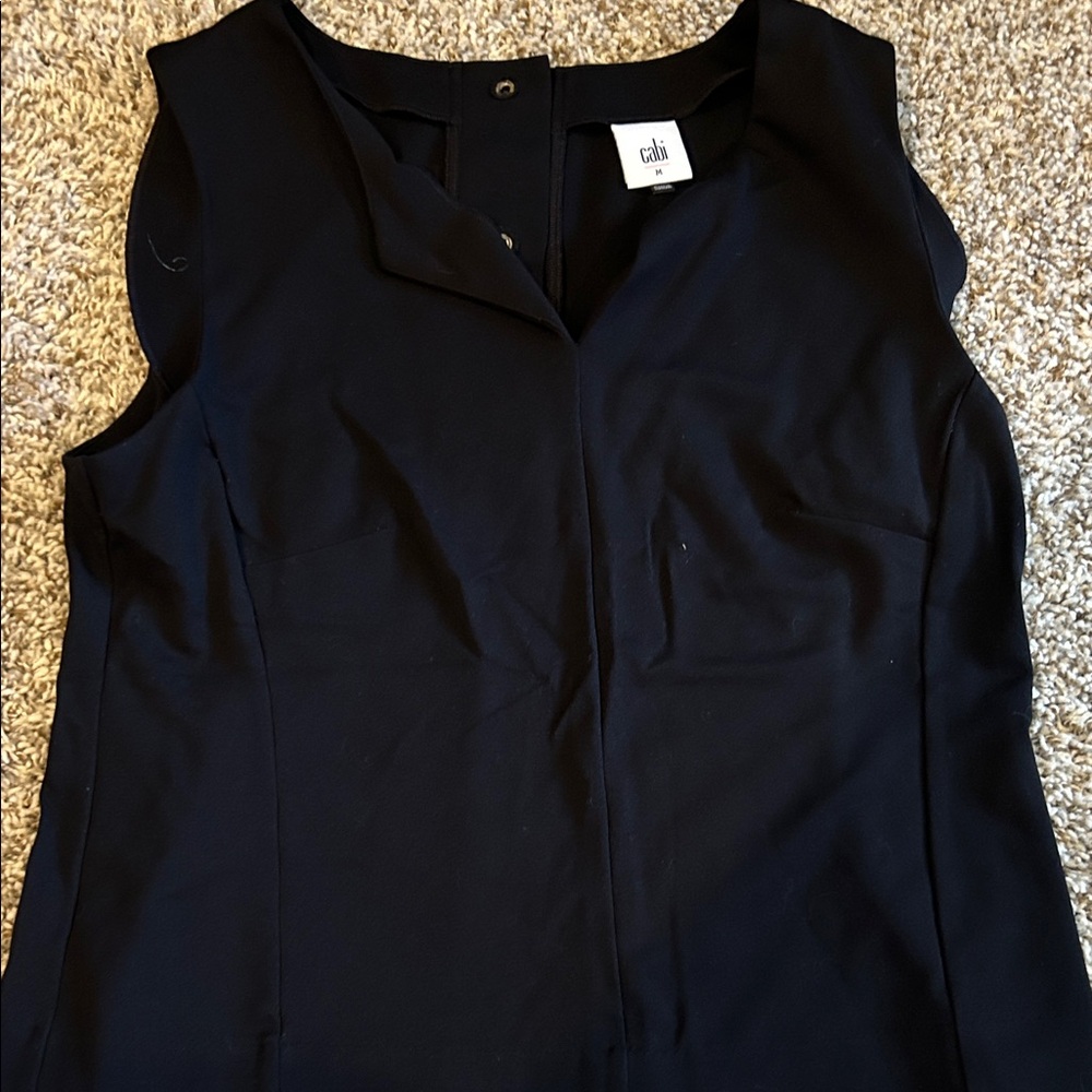 CAbi Black Sleeveless Blouse
